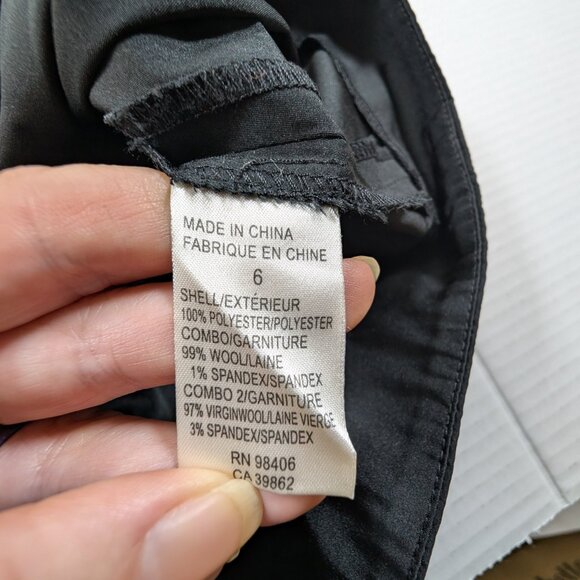 Theory Women's 6 Black and Gray Wool Blend Bodice With Pockets! - Picture 5 of 8